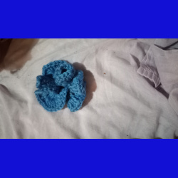 blue scrunchie 