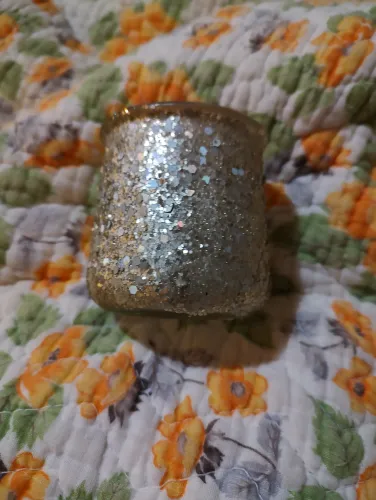 glitter candle holder